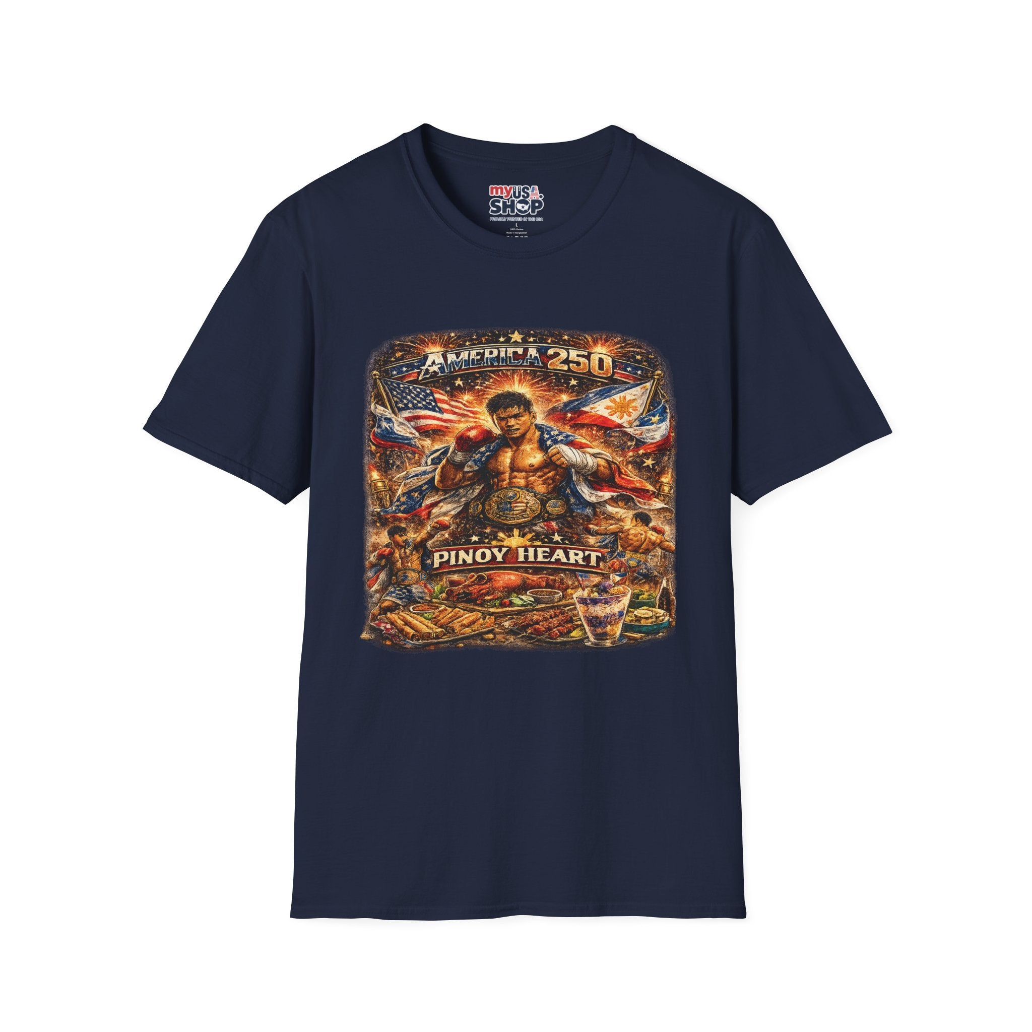 Filipino Pride 'Pinoy Heart' Graphic — America 250 Patriotic Design